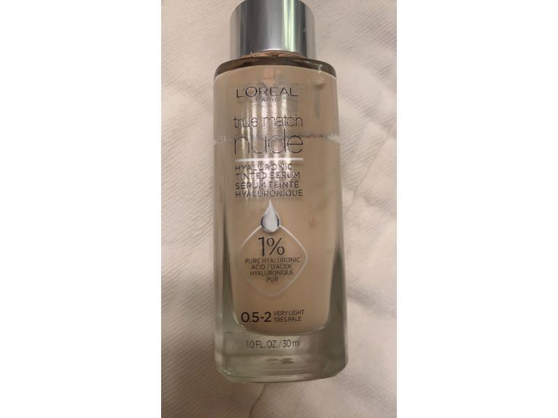 L'Oreal Paris True Match Nude Plumping Tinted Serum, 0.5-2 Very Light, 1 fl oz/30 mL
