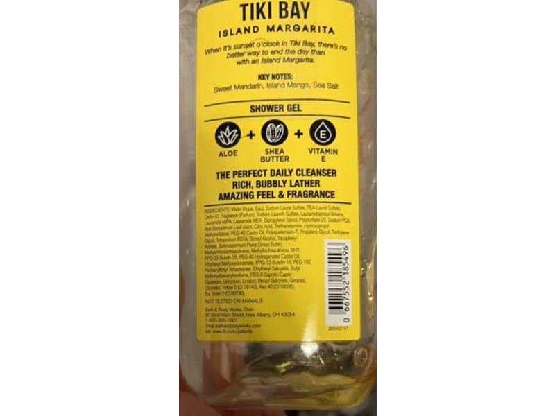 Bath & Body Works Tiki Bay Island Margarita Shower Gel, Shea + Vitamin E, 10 fl oz/295 mL