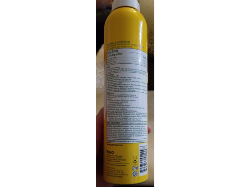 Alba Botanica Hawaiian Sunscreen Spray, SPF 50, Coconut Clear, 8 oz/227 g