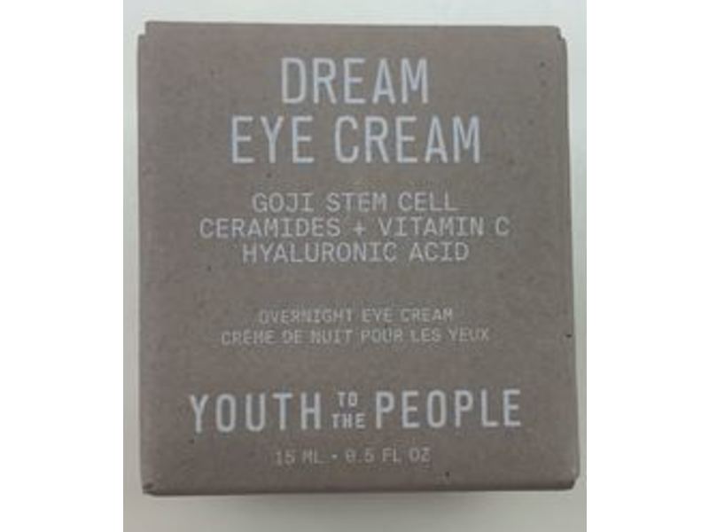 Youth To The People Dream Eye Cream Overnight Eye Cream, Vitamin C & Hyaluronic Acid, 0.5 fl oz/15 mL