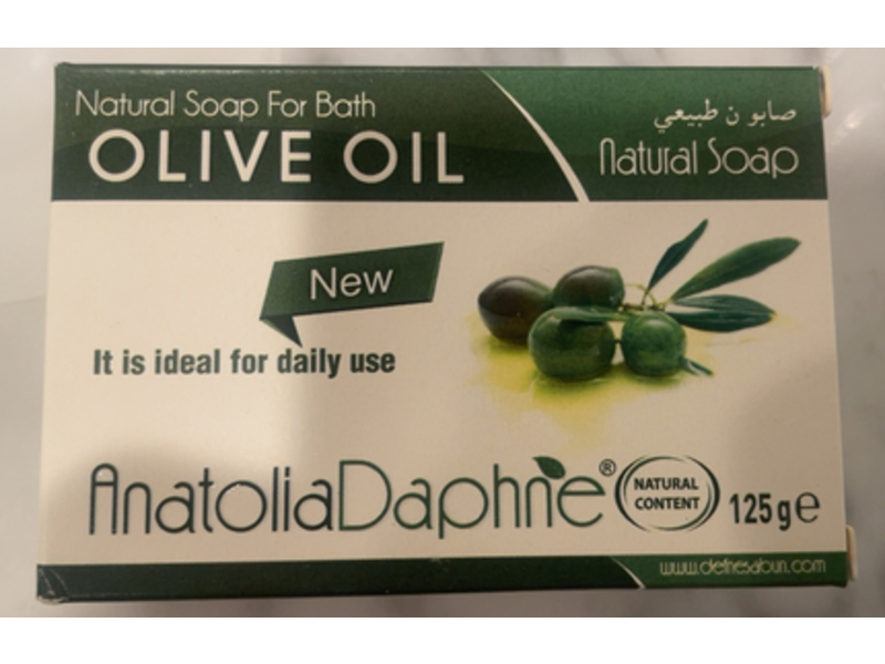 Anatolian Daphne Natural Bar Soap, Olive Oil, 6 oz/125 g