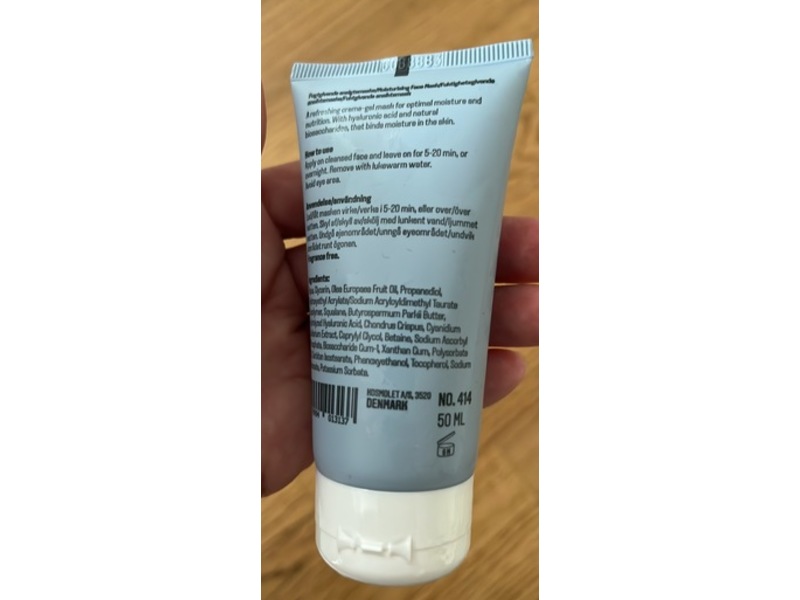 Nilens Jord Moisturising Mask, No. 414, 50 mL