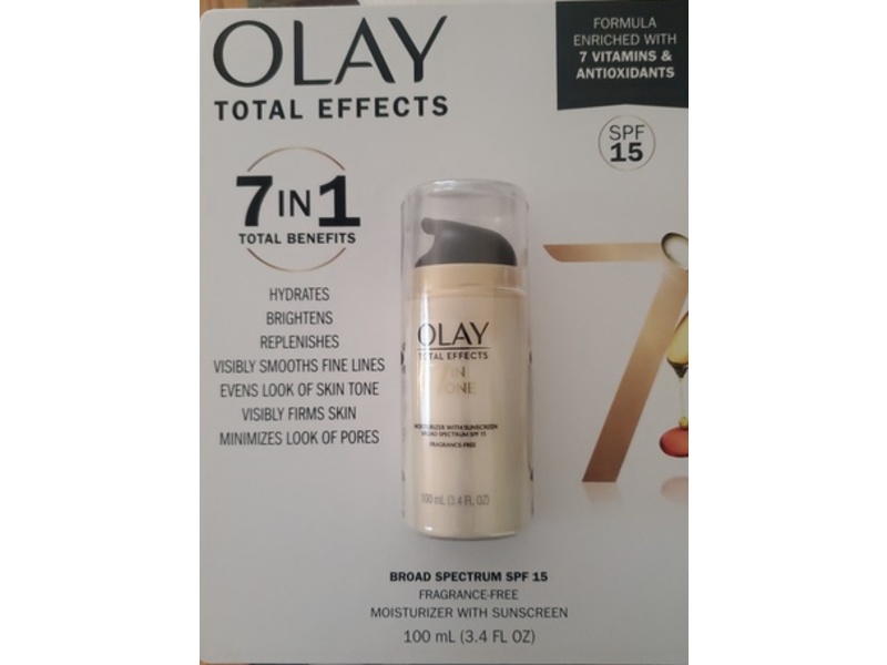 Olay Total Effects 7 In One Moisturizer&Sunscreen, SPF 15, 3.4 fl oz/100 mL