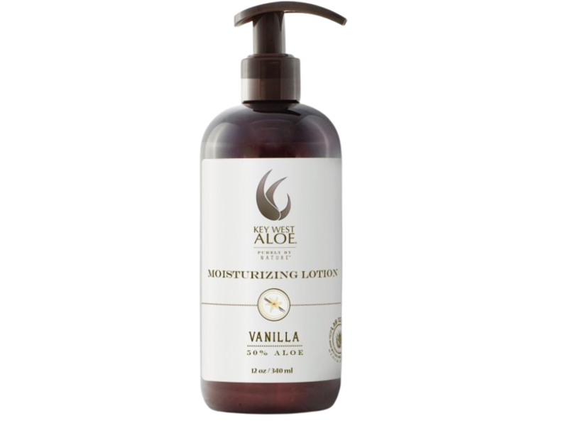 Key West Aloe Moisturizing Lotion, Vanilla, 12 oz/340 mL