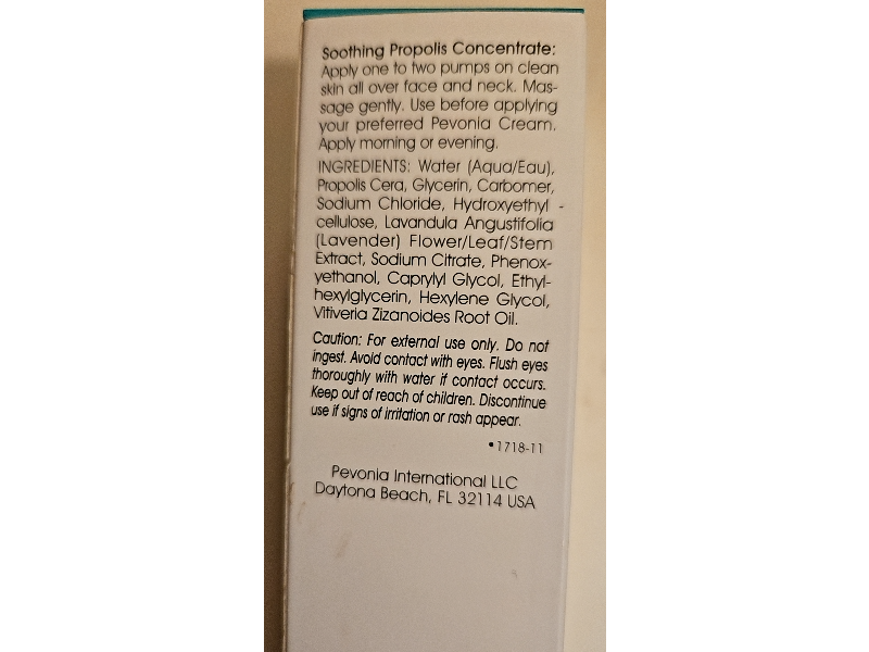 Pevonia Soothing Propolis Concentrate, Lavender, 1 fl oz/30 mL