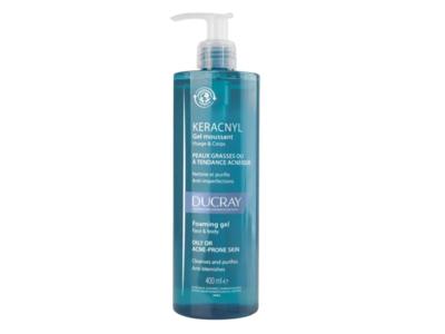 Ducray Keracnyl Face & Body Foaming Gel, 400 mL