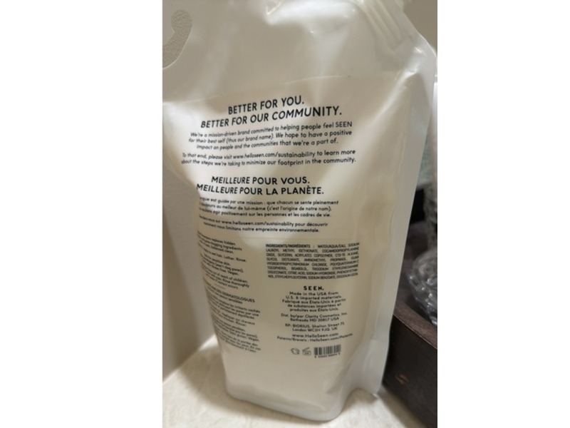 SEEN Shampoo Eco-Refill, Fragrance Free, 32 fl oz/946 mL