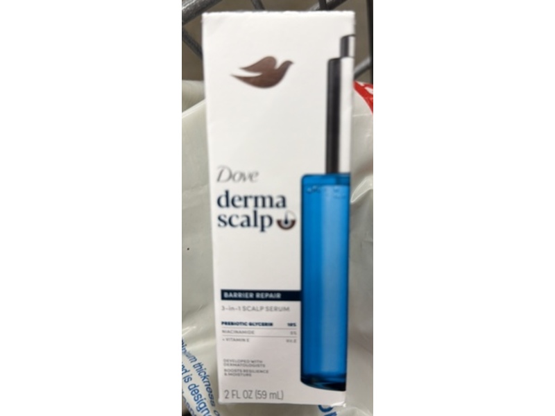 Dove Derma Scalp 3-In-1 Serum, Barrier Repair, 2 fl oz/59 mL