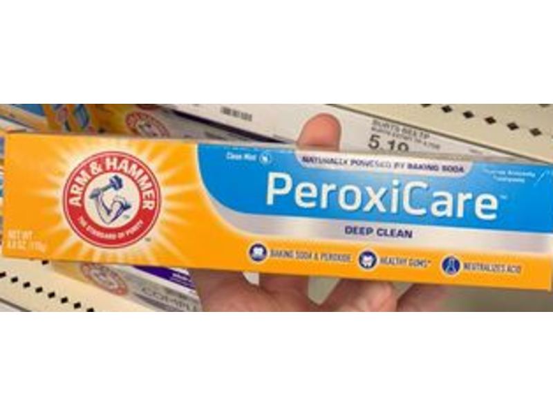 Arm & Hammer Peroxicare Toothpaste, Deep Clean, 6 oz/170 g