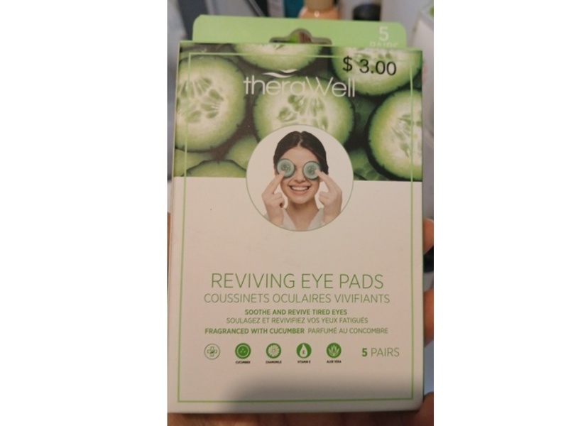 Therawell Reviving Eye Pads, 5 Pairs