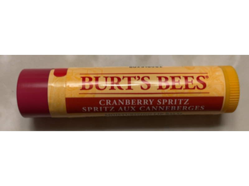 Burt's Bees Spritz Moisturizing Lip Balm, Cranberry, 0.15 oz/4.25 g