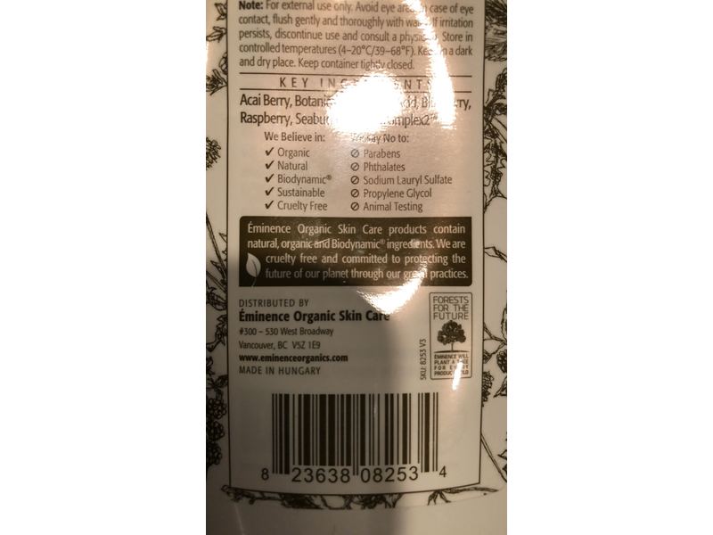 Eminence Organic Skincare Firm Skin Acai Cleanser, 8.4 fl oz/250 mL