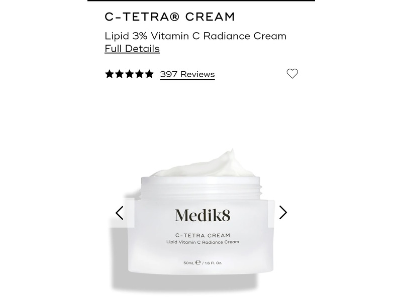 Medik8 C-Tetra Lipid Vitamin C Radiance Cream, 1.6 fl oz/50 mL