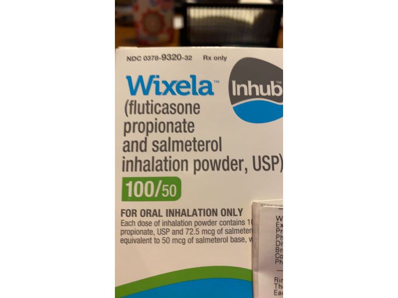Wixela Inhub (fluticasone propionate and salmeterol inhalation powder, USP) 100/50, 30 Pre-metered Inhalation, Mylan, Inc (RX)