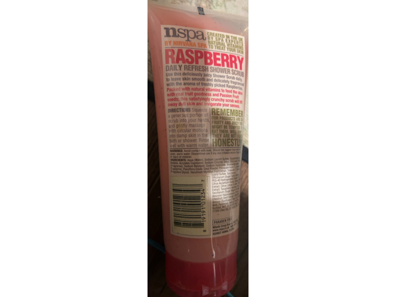 nspa Daily Refresh Shower Scrub, Fresh Sweet Raspberry, 7.6 fl oz/225 mL