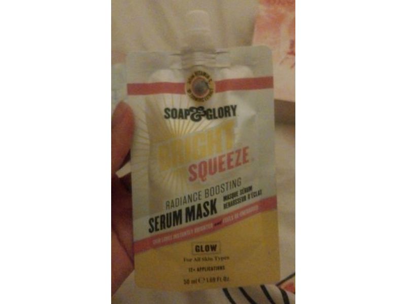 Soap & Glory Bright Squeeze Radiance Boosting Serum Face Mask, 1.69 fl oz/50 mL