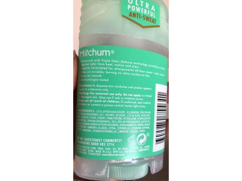 Mitchum Triple Odor Defense Antiperspirant & Deodorants, Powder Fresh , 41 g