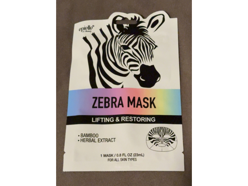 Epielle Zebra Mask Lifting & Restoring Face Mask, 0.8 fl oz/23 mL, Pack Of 6