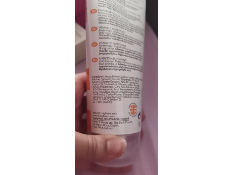 Creightons Daily Brightening Wash, Vitamin C Superfruits, 5.07 fl oz/150 mL