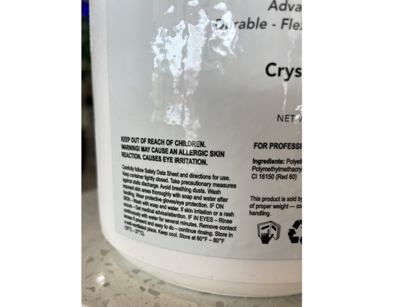 Premiumnails Trucolor Acrylic Nail System, Crystal Clear Pink, 32 oz/907 g