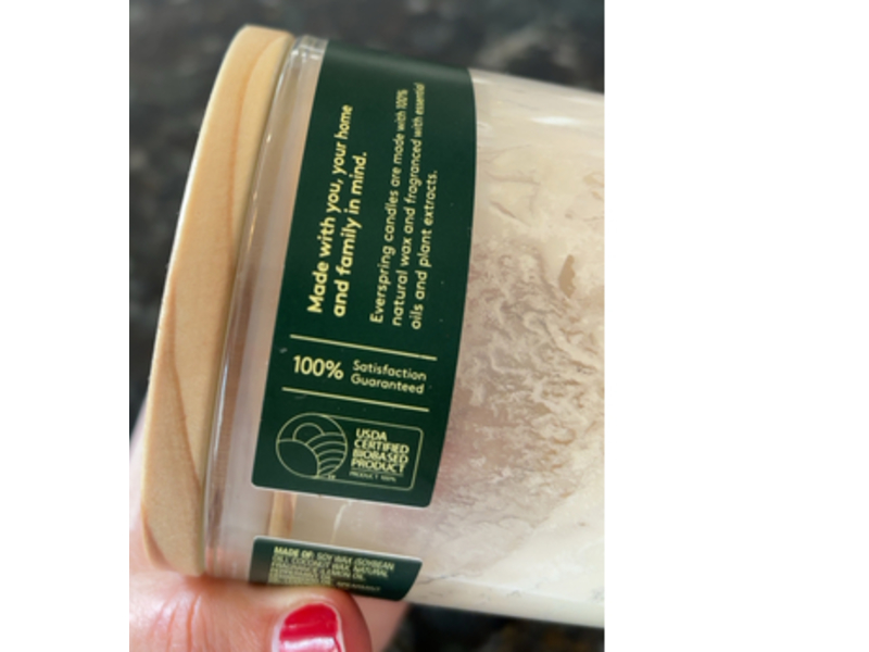 Everspring Natural Wax Candle, Lemon & Mint, 8 oz/227 g