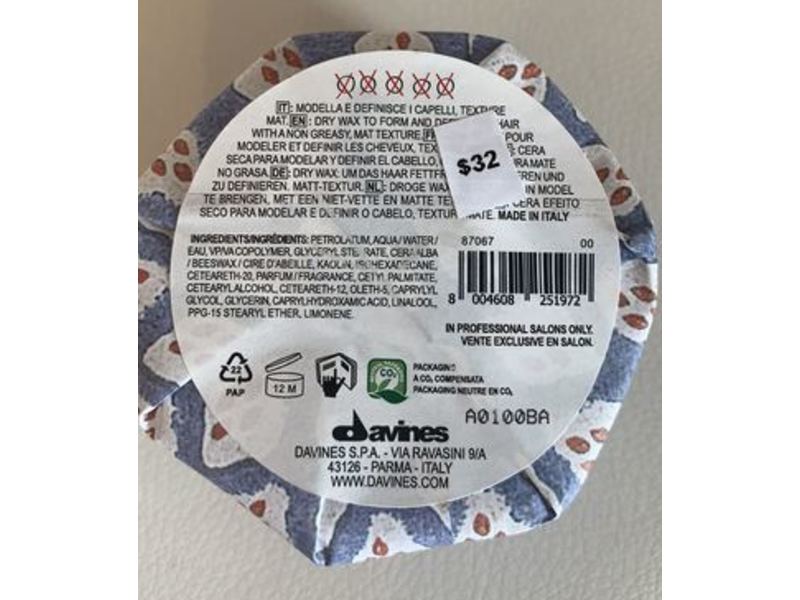 Davines This Is A Strong Dry Wax, 2.69 oz/75 ml