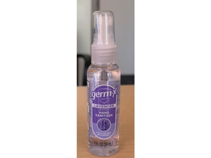 Germ X Hand Sanitizer, Lavender Scented, 2 fl oz/59 mL
