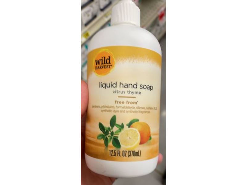 Wild Harvest Liquid Hand Soap, Citrus Thyme, 12.5 fl oz/370 mL