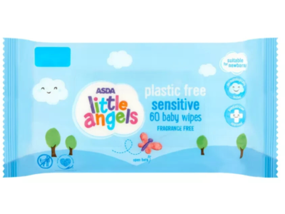 Little Angels ASDA Sensitive Baby Wipes, 60 Count