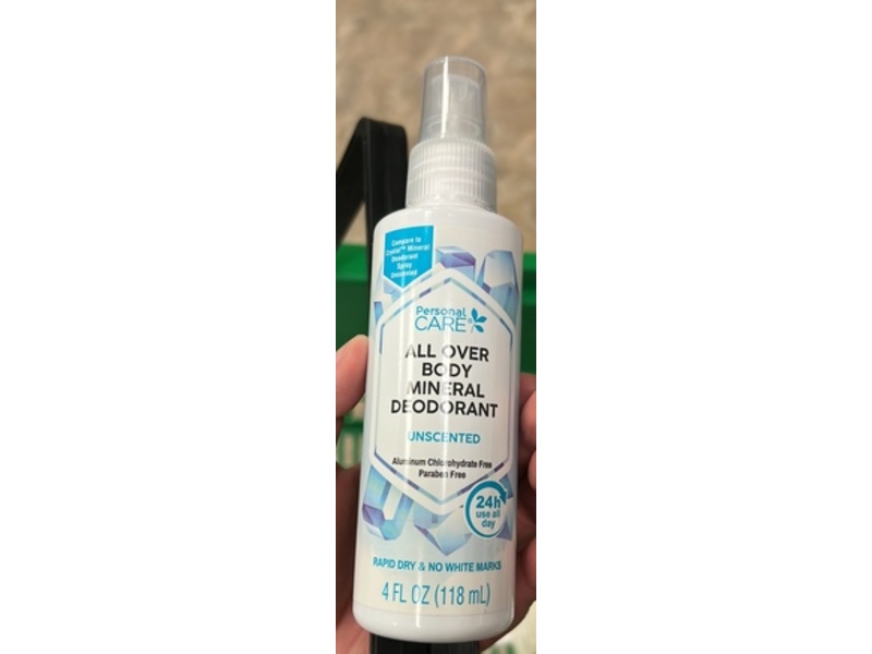 Personal Care All Over Body Mineral Deodorant, 4 fl oz/118 mL