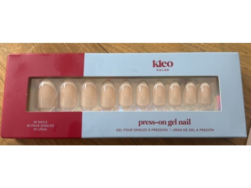 Kleo Kolor Press-On Gel Nail Kit, Mademoiselle, 30 Count