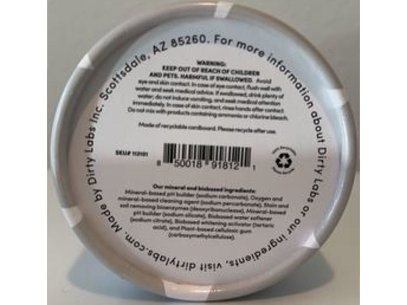 Dirty Labs Bio Enzyme Laundry Booster, Free & Clear, 48 Loads, 480 g