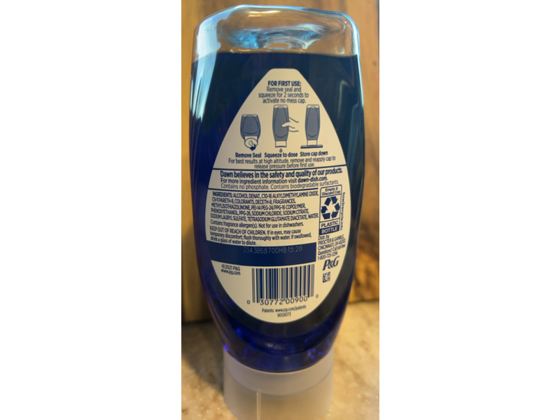 Dawm Ultra Platinum Ez - Squeeze Dishwashing Liquid, Refreshing Rain Scent, 12.2 fl oz/360 mL