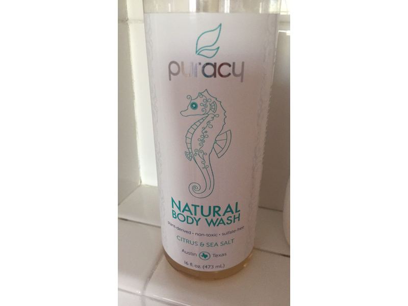 Puracy Natural Body Wash, Citrus and Sea Salt, 16 Fluid Ounce