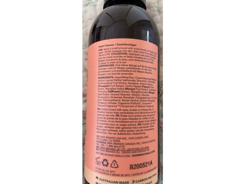 Sukin Radiance Gel Cleanser, Brightening, 4.23 fl oz/125 mL