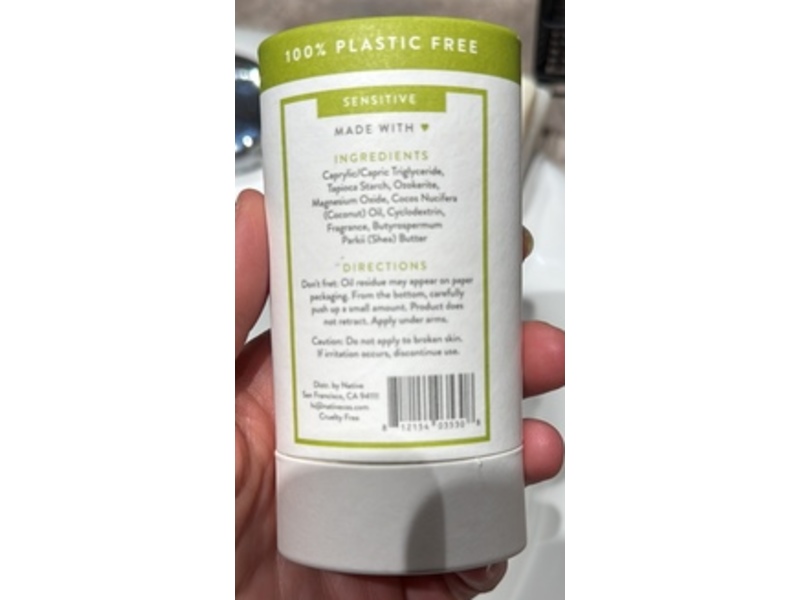 Native Deodorant, Aloe & Green Tea, 2.65 fl oz/75 g