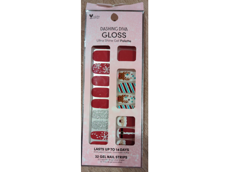 Dashing Diva Gloss Ultra Shine Gel Palette, Santa's Helper, 32 Count