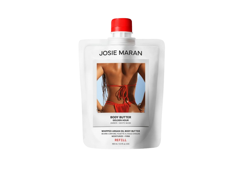 Josie Maran Whipped Argan Oil Body Butter, Golden Hour, Amber + White Musk, 13.5 fl oz/400 mL