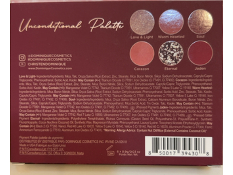Dominique Unconditional Eyeshadow Palette