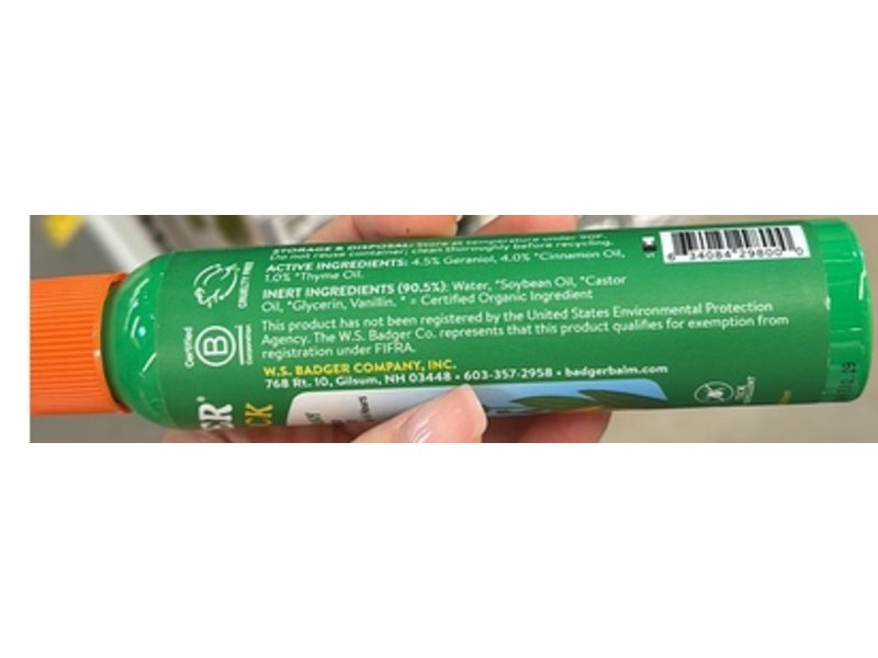 Badger Anti-Tick Plant-Powered Tick Repellent, 4 fl oz/118.3 mL, Pack Of 2