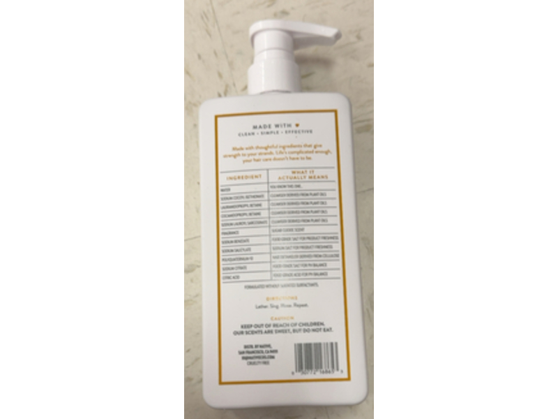 Native Hair Care Strengthening Shampoo, Sugar Cookie, 16.5 fl oz/487 mL