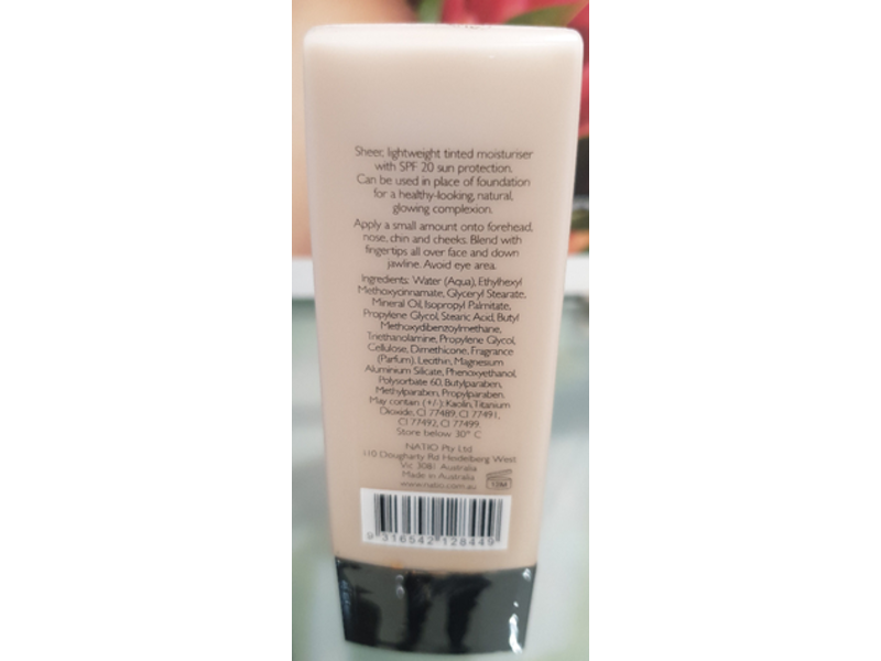 Natio Tinted Moisturiser, SPF 20, Honey, 1.6 fl oz/50 mL
