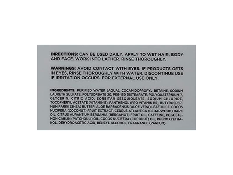 Blackstone Mens 3-In-1 Hair Face Body Wash, Sandalwood, 32 fl oz/946 mL