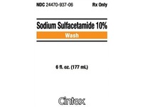 Sodium Sulfacetamide 10% Wash, 6 fl oz/177 mL, Cintex (Rx) - thumbnail 1