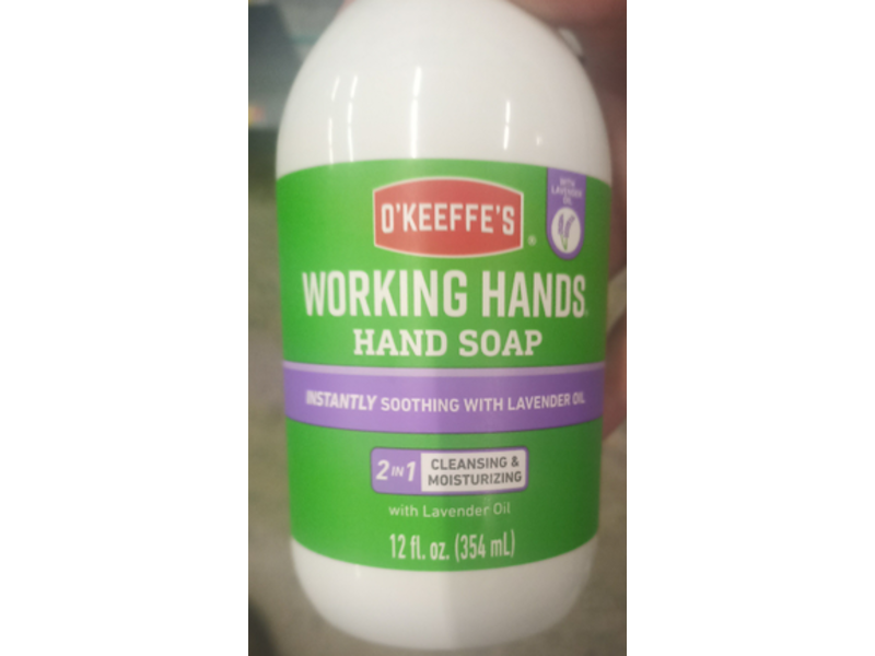 O'Keeffe's Hand Soap, Lavender Oil, 12 fl oz/354 mL
