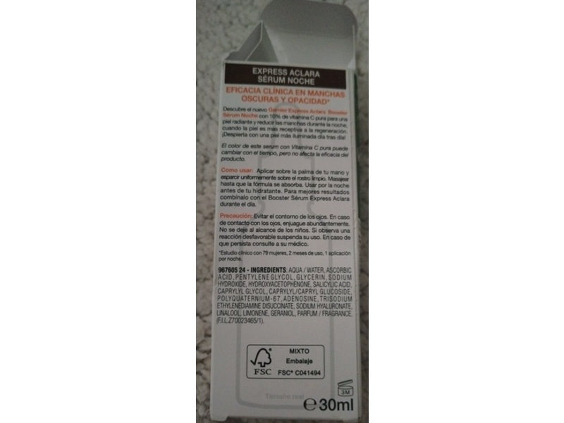 Garnier SkinActive Anti Dark Spot Night Serum, Vitamin C, 30 mL