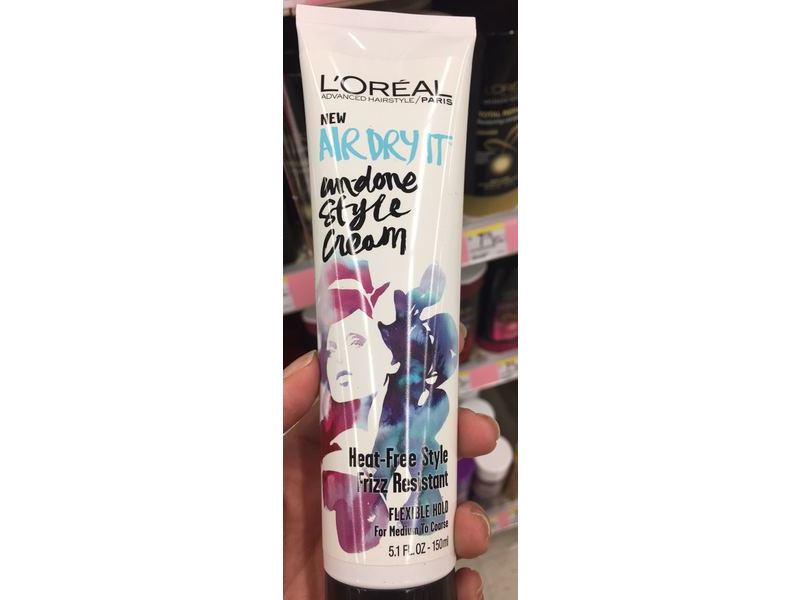 L'Oreal Paris Hair Care Advanced Hairstyle Air Dry It Undone Style Cream, 5.1 fl oz/150 mL