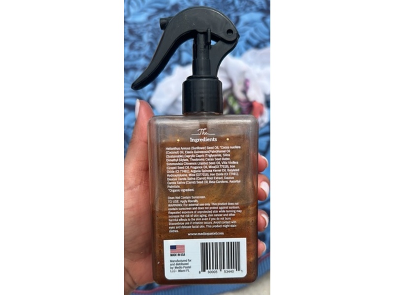 Medio Pastel Tanning & Moisturizing Oil, Wild Carrot, 9.06 fl oz/268 mL