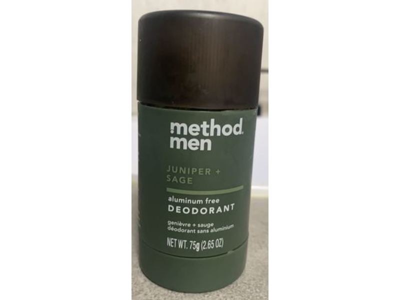 Method Men Deodorant, Juniper + Sage, Aluminum Free, 2.65 oz/75 g, Pack Of 2