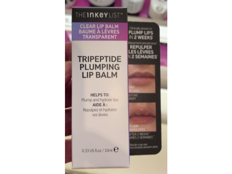 The Inkey List Clear Tripeptide Plumping Lip Balm, 0.33 fl oz/10 mL